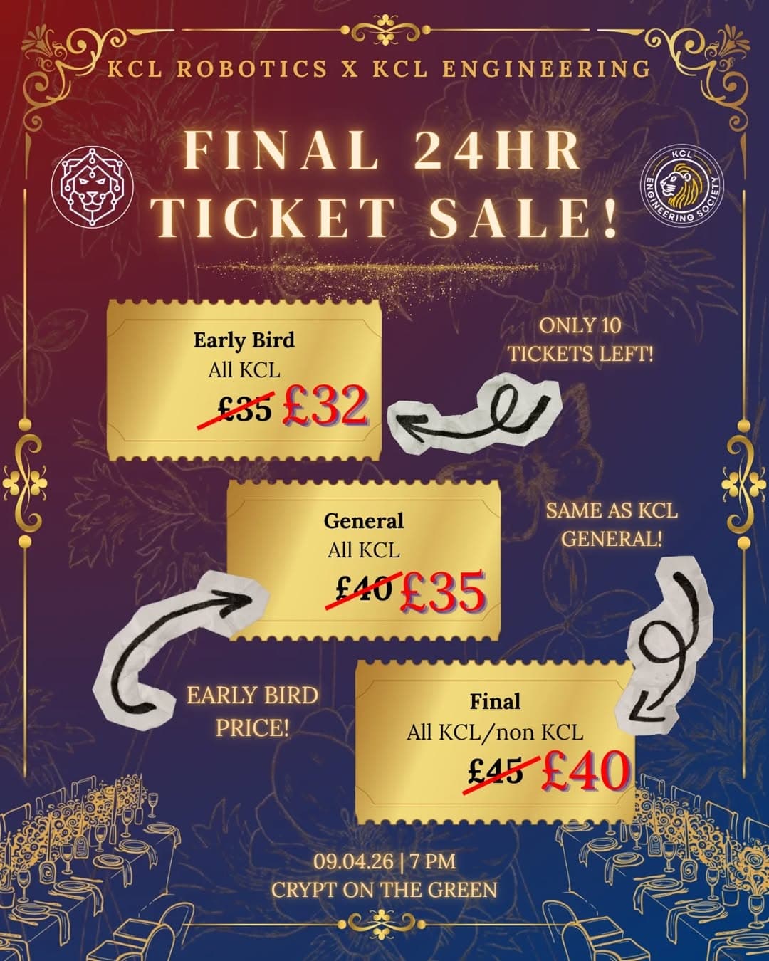 KCL Engineering Society Charity Fundraiser Dinner