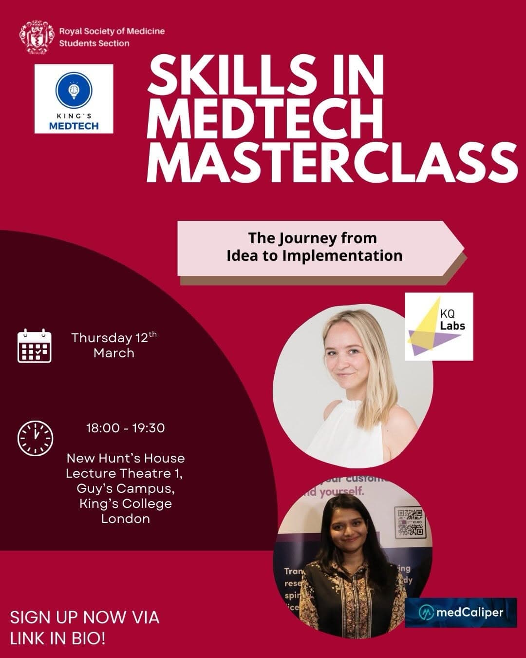 Skills in MedTech Masterclass: The Journey from Idea to Implementation